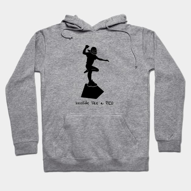 Softball: Slide Like a Pro - Black Hoodie by PureJoyCraft